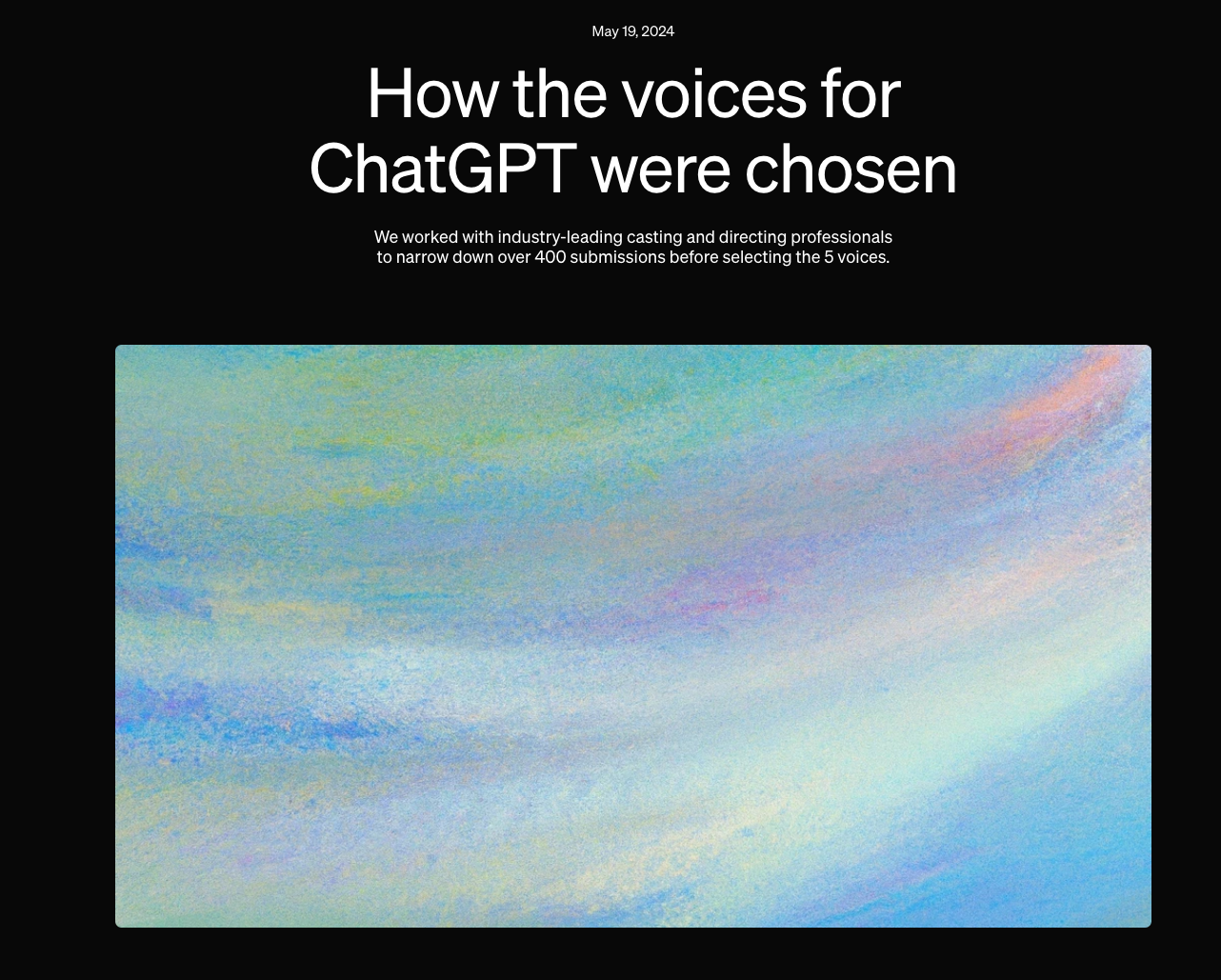 ChatGPT voice selection process