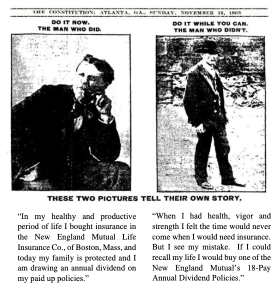 Life insurance advertisement