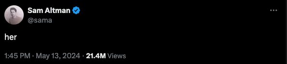 OpenAI GPT-4o Her post