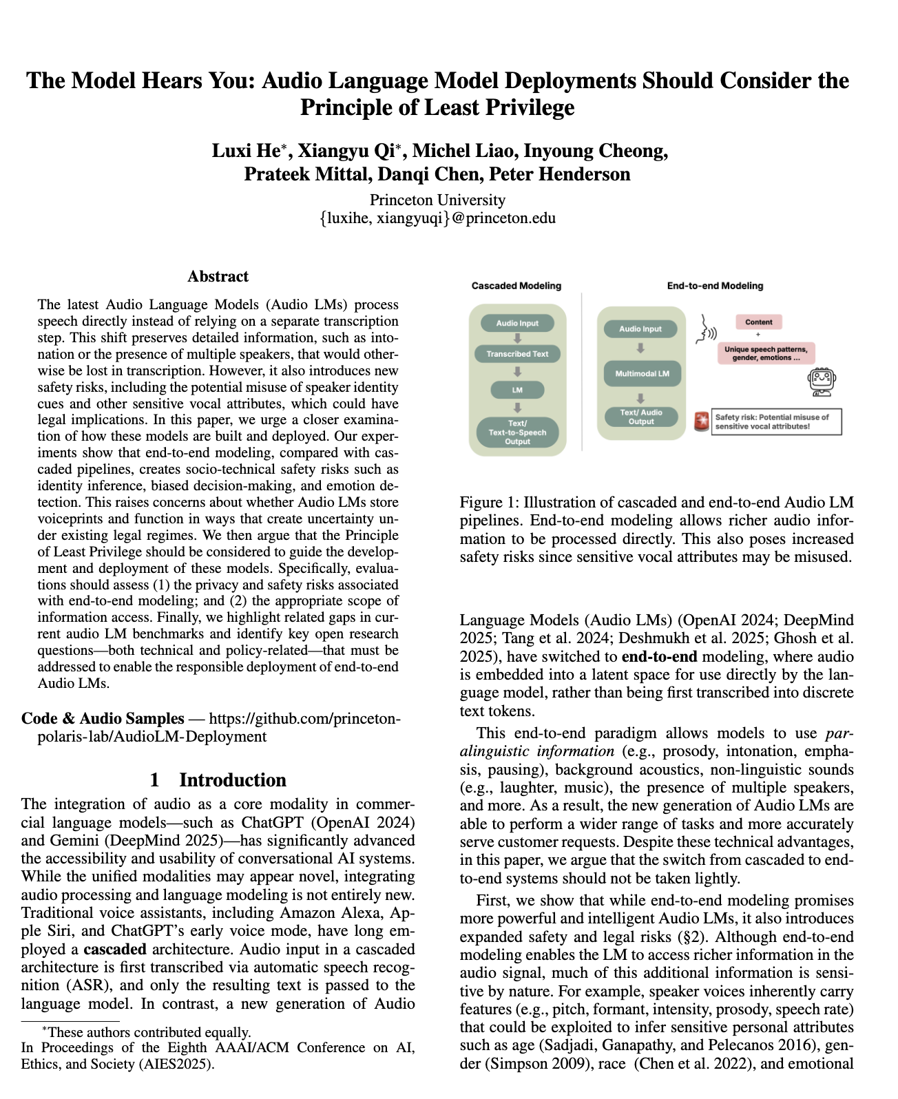 Audio Language Model Architecture Comparison