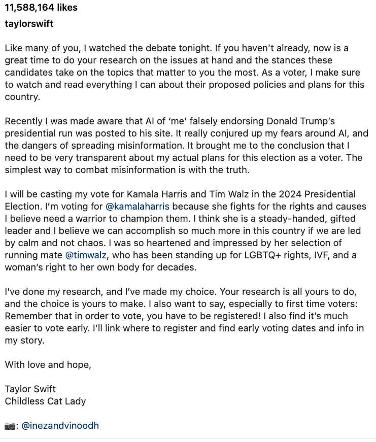 Taylor Swift response