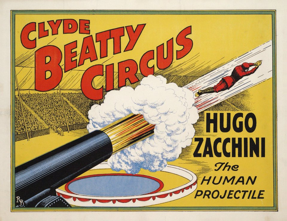 Zacchini Human Cannonball poster