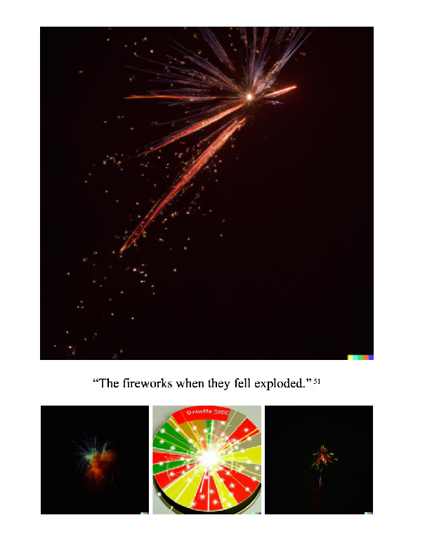 Fireworks exploding